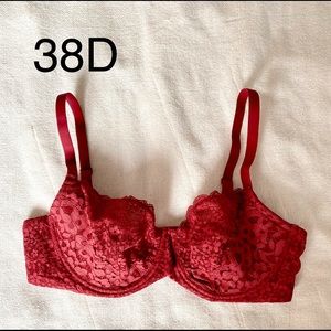 Victoria’s Secret Red Lace Bra 38D